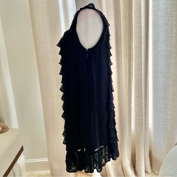 Juicy Couture Silk Y2K Black Ruffled Party Midi Dress - Picture 3 of 10